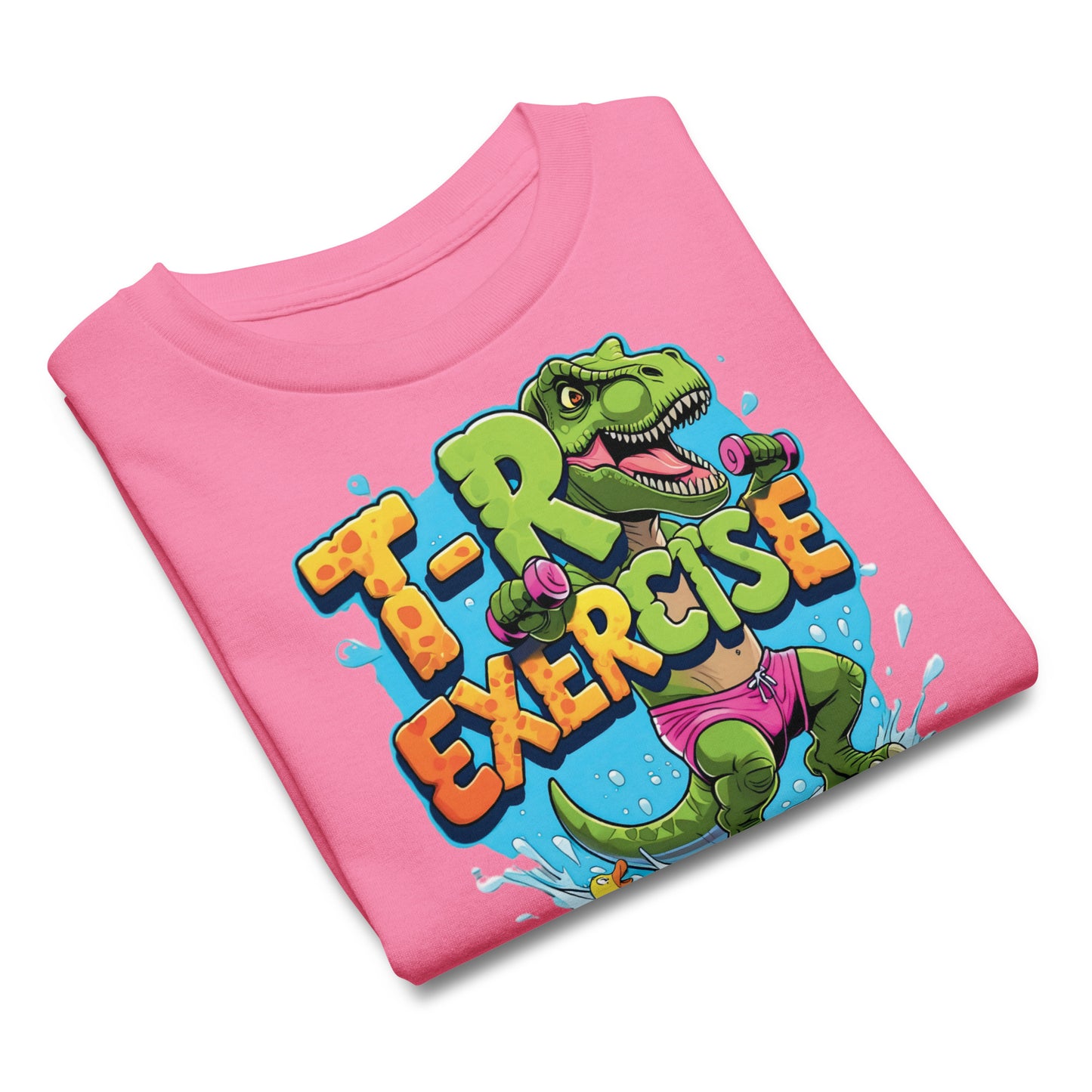 Funny Dinosaur Graphic Summer T-Shirt Kids – T-Rexercise