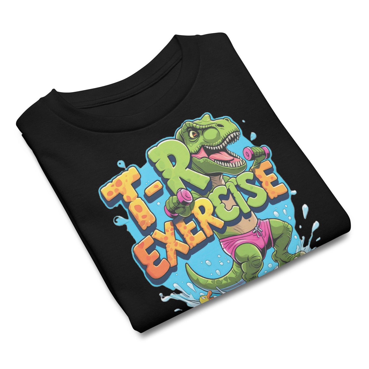 Funny Dinosaur Graphic Summer T-Shirt Kids – T-Rexercise