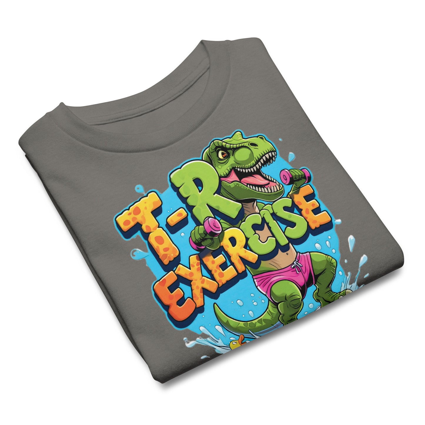 Funny Dinosaur Graphic Summer T-Shirt Kids – T-Rexercise