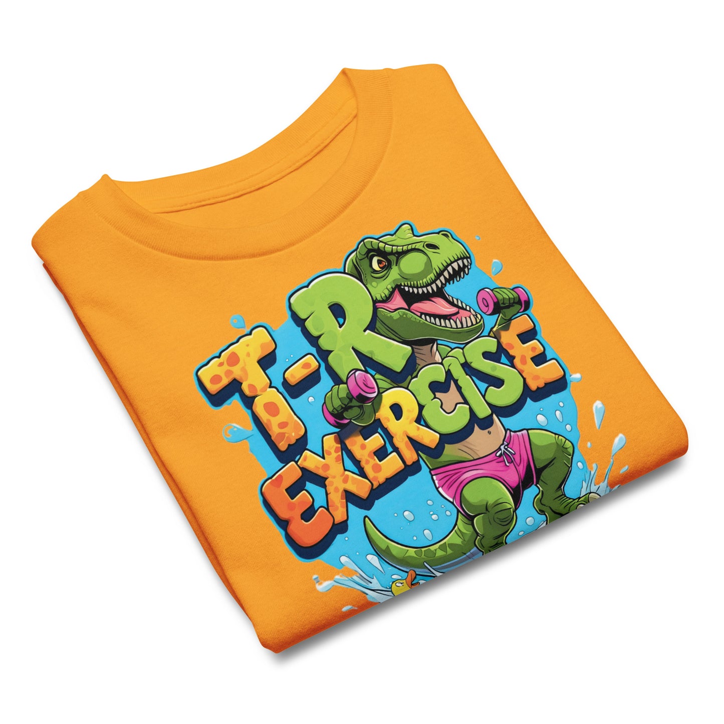 Funny Dinosaur Graphic Summer T-Shirt Kids – T-Rexercise