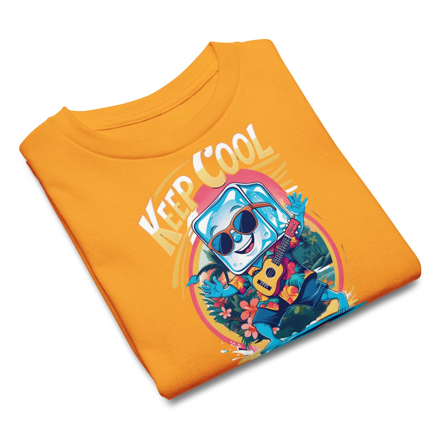 Funny Graphic Summer T Shirt for Kids | Ice Cube in Hawaii Shirt