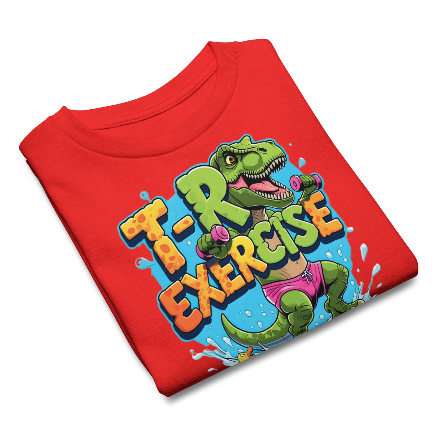 Funny Dinosaur Graphic Summer T-Shirt Kids – T-Rexercise