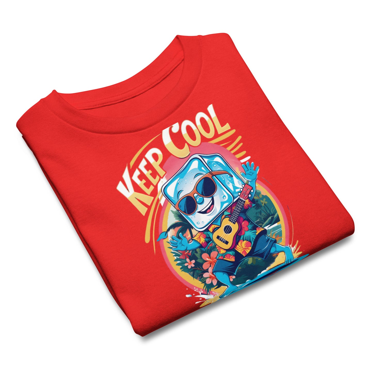 Funny Graphic Summer T Shirt for Kids | Ice Cube in Hawaii Shirt