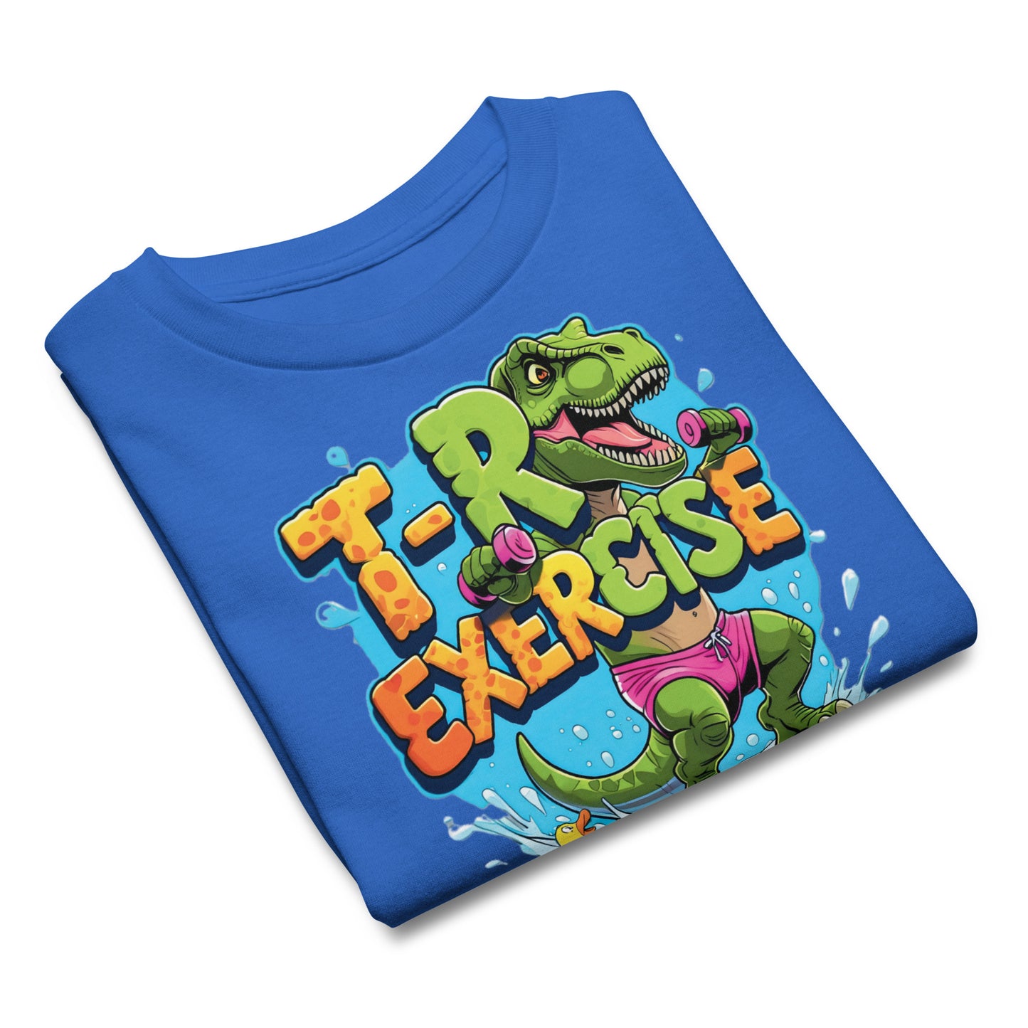 Funny Dinosaur Graphic Summer T-Shirt Kids – T-Rexercise