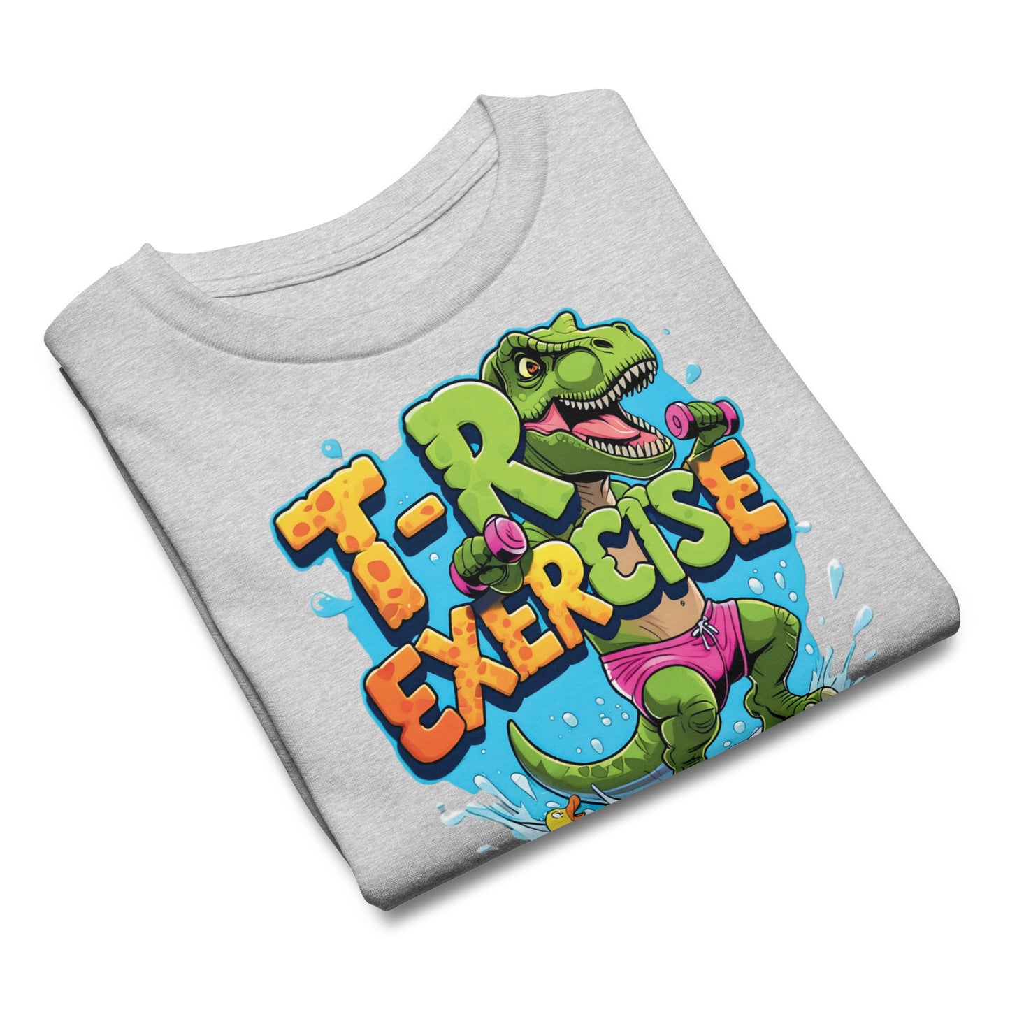 Funny Dinosaur Graphic Summer T-Shirt Kids – T-Rexercise
