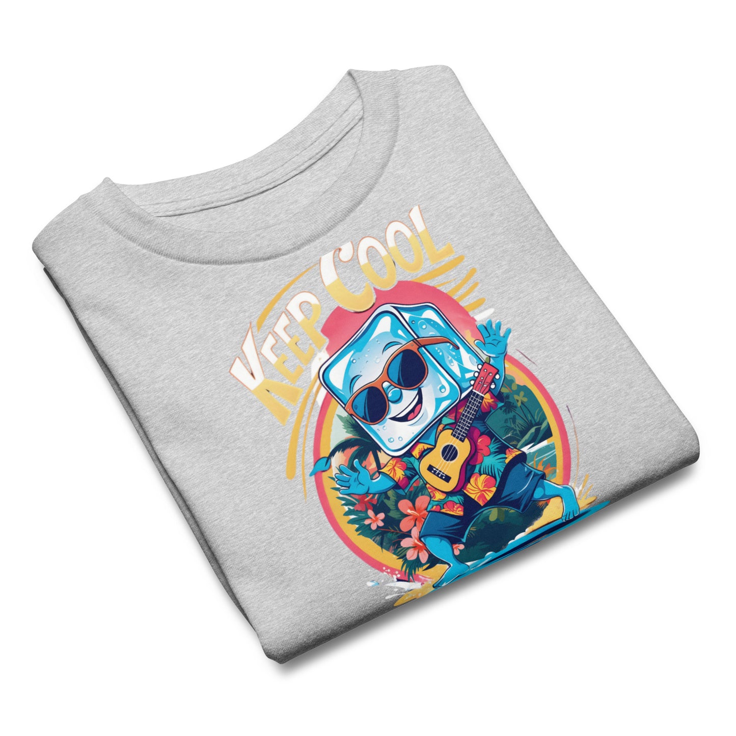 Funny Graphic Summer T Shirt for Kids | Ice Cube in Hawaii Shirt