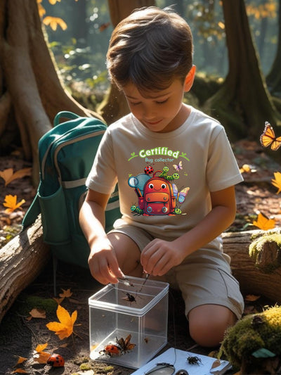 Fun Nature Explorer Graphic Kids’ Summer T-Shirt - 'Certified Bug Collector'