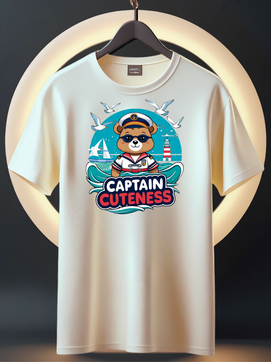 Youth & Kids’ “Captain Cuteness” Summer T-Shirt – Fun Nautical Tee for Boys & Girls