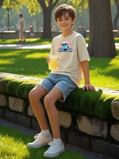 Cool Tech-Inspired Graphic Kids’ Summer T-Shirt