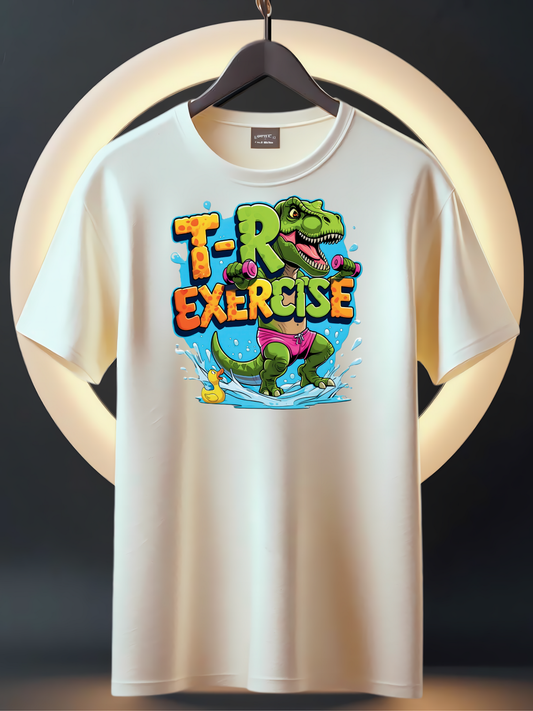 Funny Dinosaur Summer T-Shirt for Kids & Youth – T-Rexercise