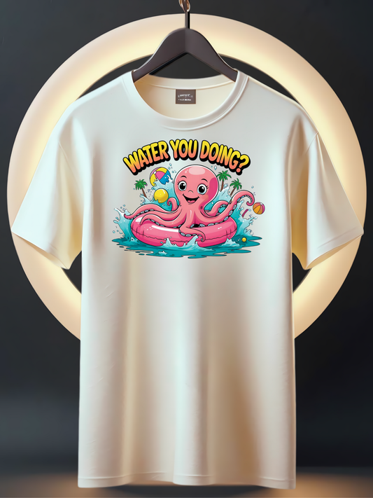 Funny Octopus Summer T-Shirt for Kids & Youth – Water You Doing?