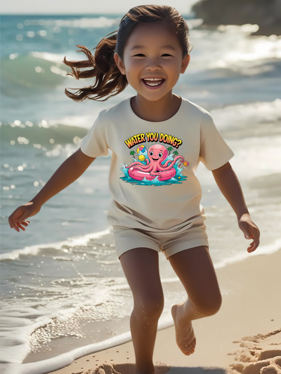 Funny Animal Summer Graphic T-Shirt Kids | Octopus  – Water You Doing?